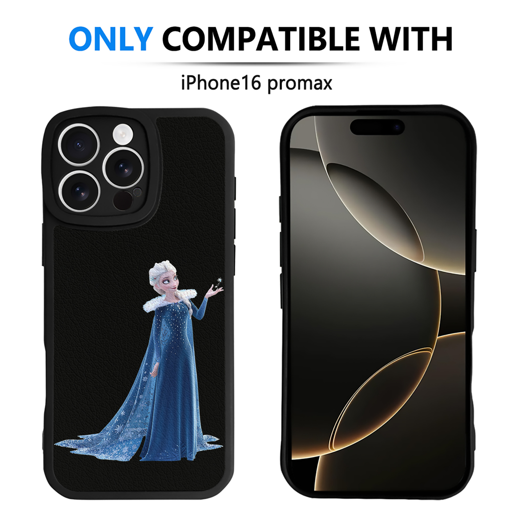 （画像用） アナと雪の女王 アンナ エルサ Frozen Anna Elsa 【iPhone 16シリーズ対応】シリコンスマホケース（レザー調） 材質：シリコン